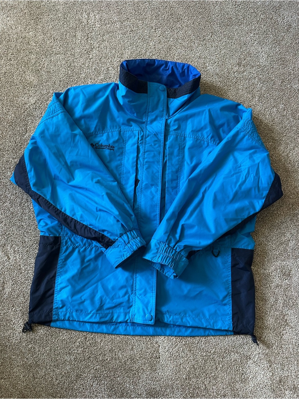 Vintage Columbia Blue and Navy Shell Jacket